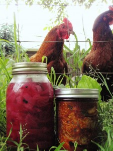 Two jars of pickled food